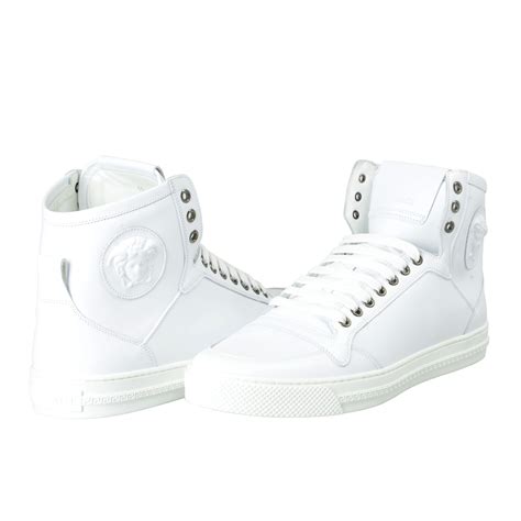 versace medusa hi top sneakers white|Versace shoes clearance.